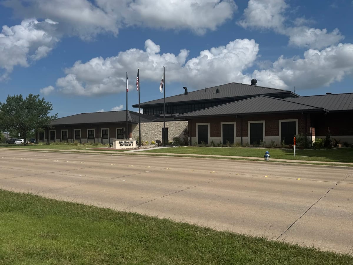 Burleson Fire Station No. 1 — commercial plumbing in Burleson, TX